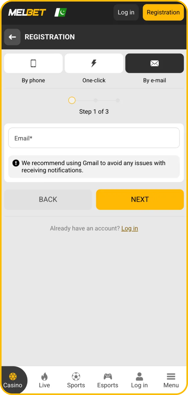 Register easily and start winning on Melbet.