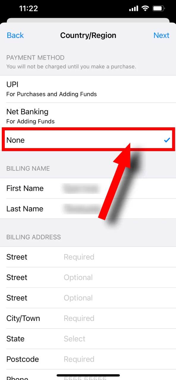 Melbet رجسٹریشن کے عمل کو آسان بنانے کے لیے 'No Payment Method' منتخب کریں۔