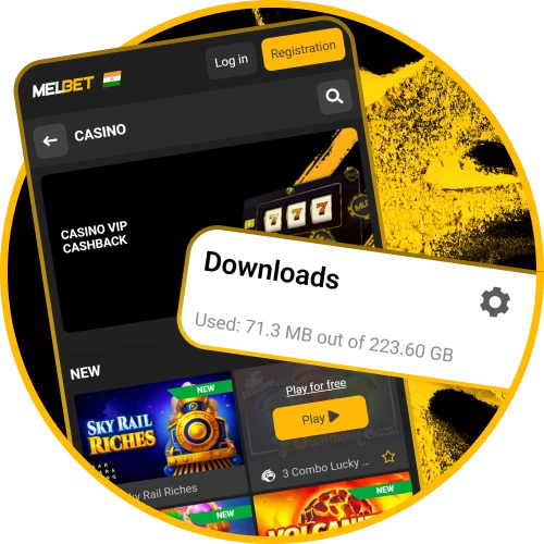 The Melbet Android app is designed as a small file to save storage space on your device.