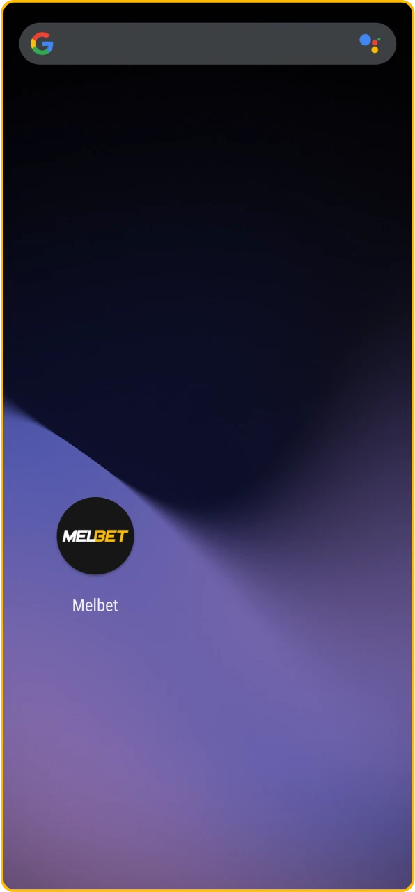 Complete the installation and launch the Melbet app to start betting on sports in India.