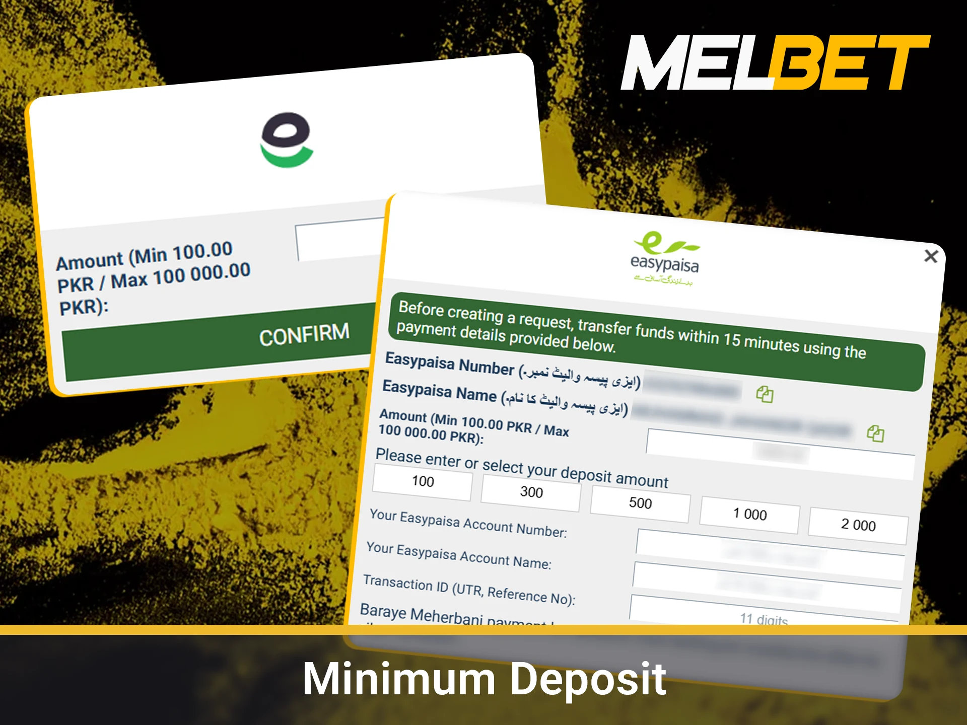 Check the lowest deposit limits on the website.