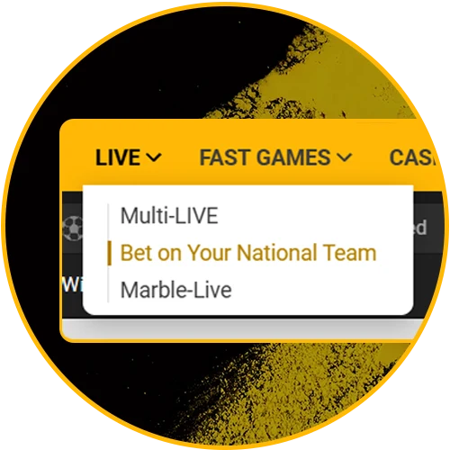 Place real time bets on ongoing matches via the official website.