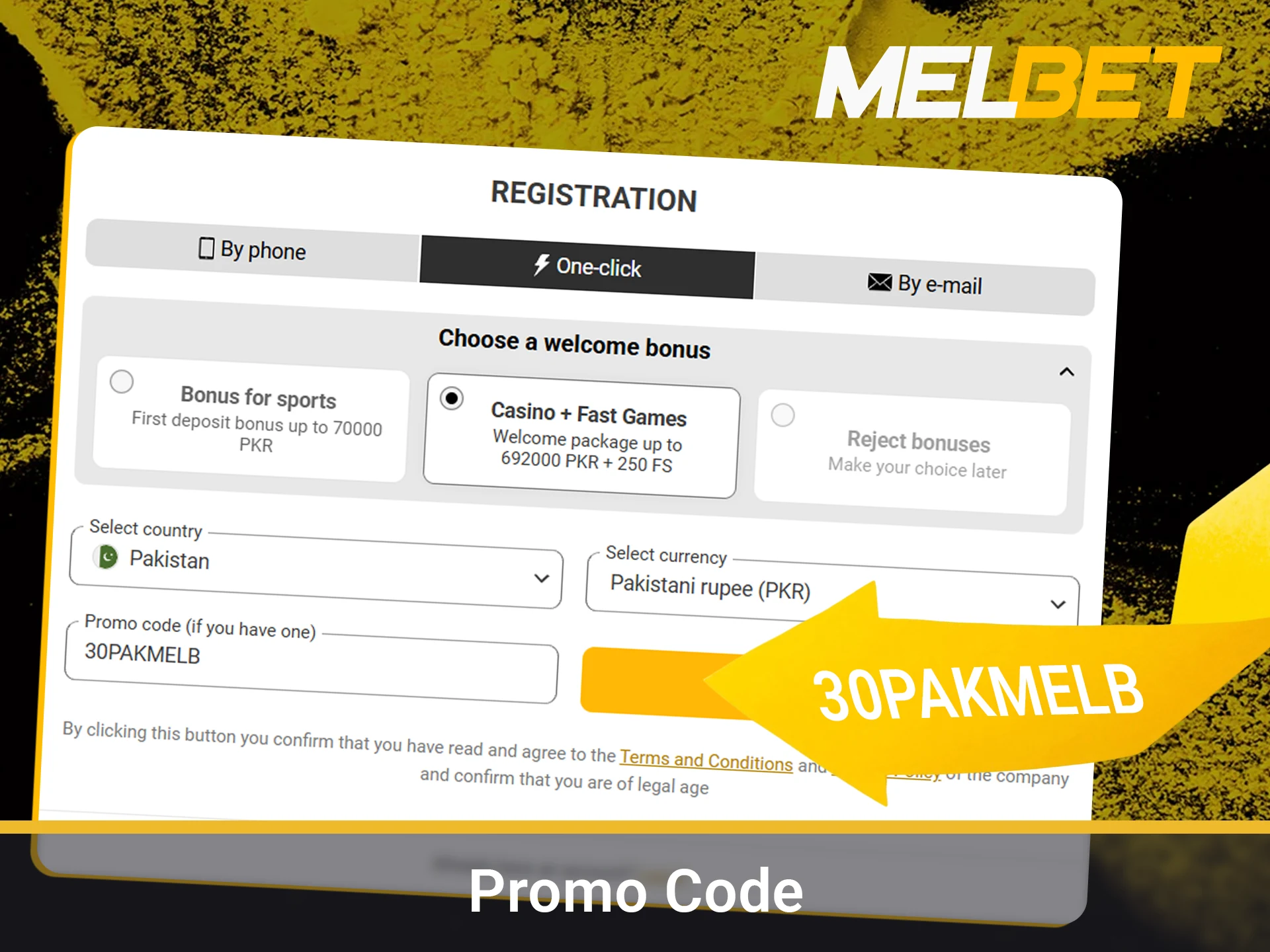 Enter the promo code while signing up.