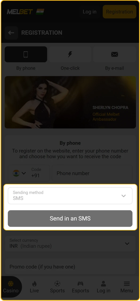 Complete the security check and enter the confirmation code sent to your phone.