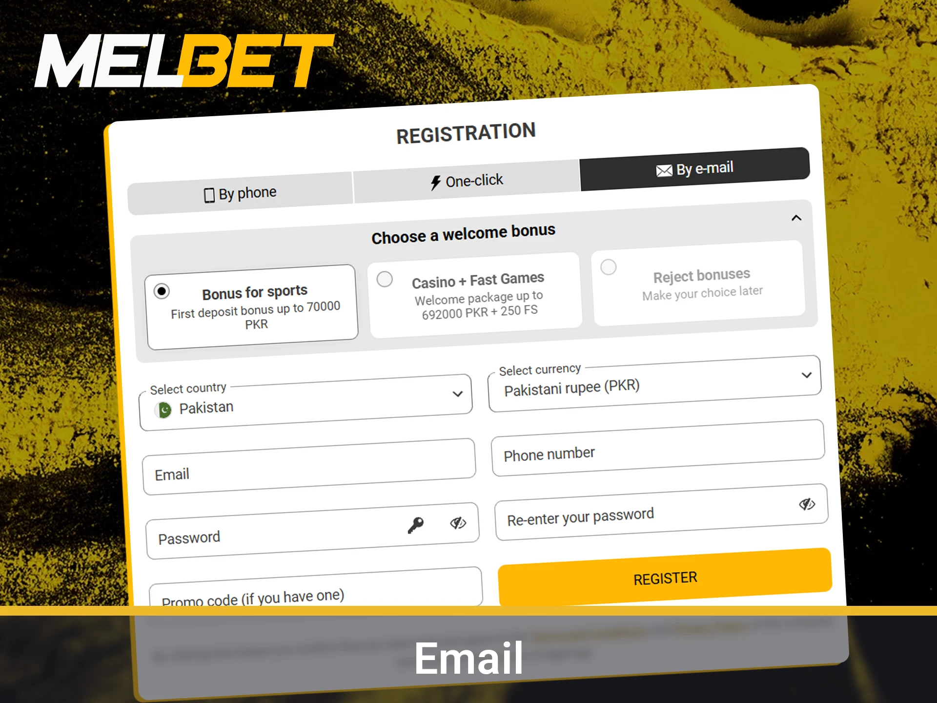 Register using your personal email address.