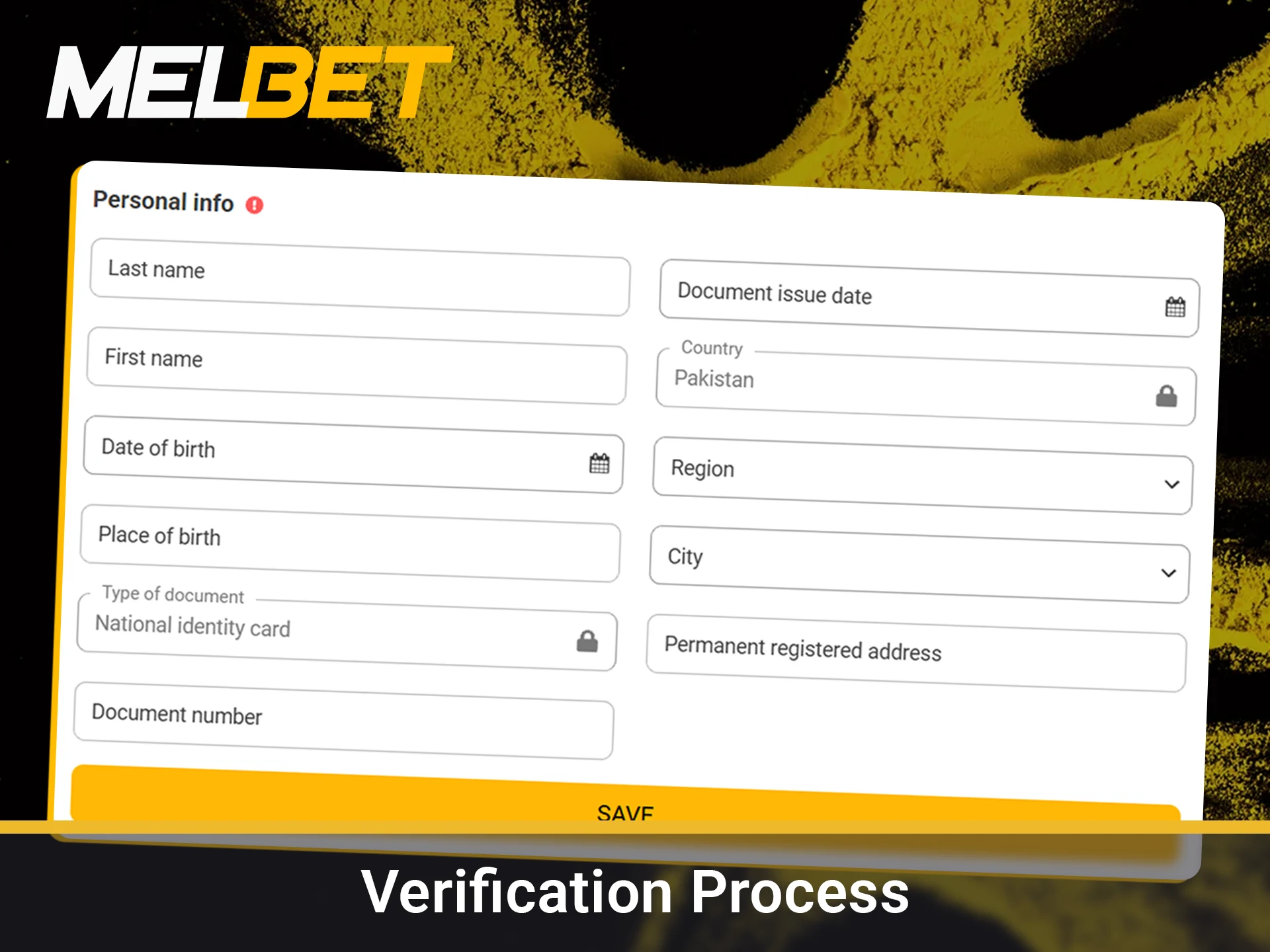 Verify your identity on the Melbet website.